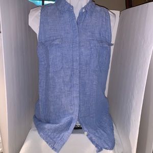 INC INTERNATIONAL CONCEPTS Sleeveless Denim Style Sleeveless Blouse